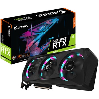 Placa video Gigabyte AORUS GeForce® RTX™ 3060 ELITE 2.0 LHR, 12GB GDDR6, 192-bit Placa video Gigabyte AORUS GeForce® RTX™ 3060 ELITE 2.0 LHR, 12GB GDDR6, 192-bit