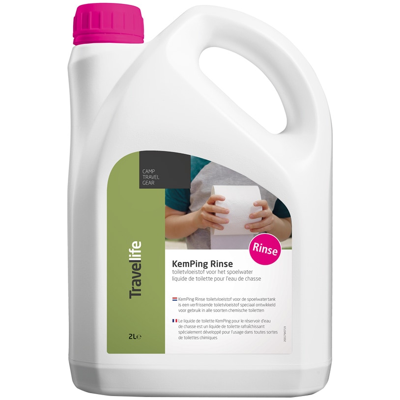 Lichid toaleta portabila Travellife Kemping, 2L, Roz