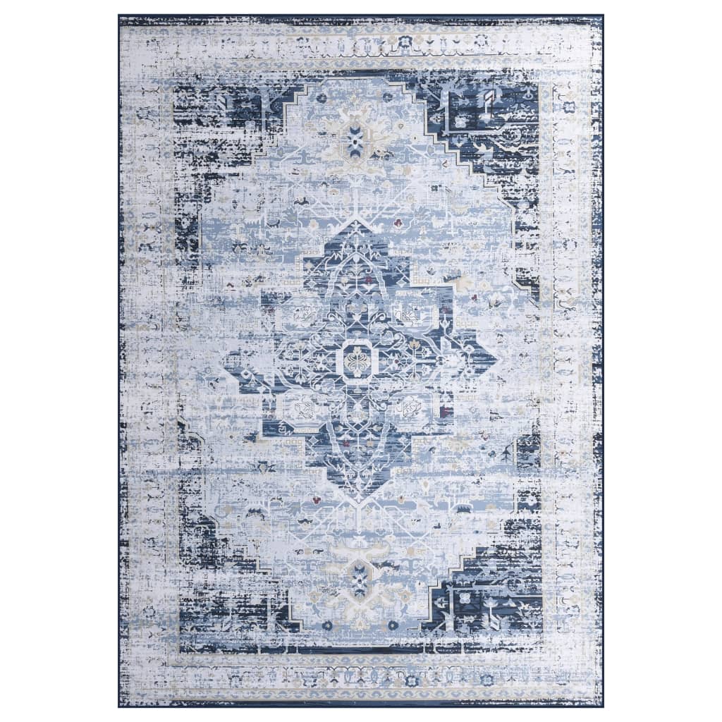 Covor imprimat, vidaXL, Poliester, 140 g / m², 0,05 cm, 160 x 230 cm, Albastru