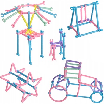 Set de construit cu paie, Zola®, multicolore, 1000 elemente Set de construit cu paie, Zola®, multicolore, 1000 elemente