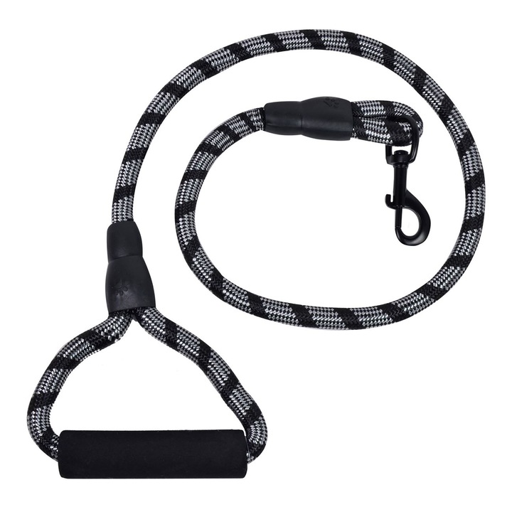 Lesa pentru catei, Marbest Grand Shop, gri/negru, 115x2 cm