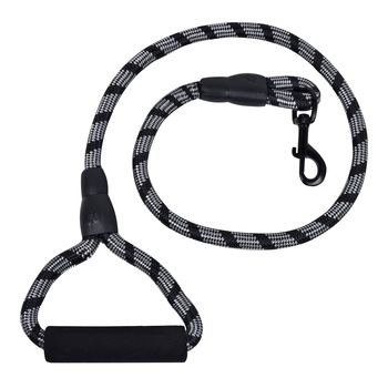 Lesa pentru caini, Zola®, neagra cu model alb, 110x1.6 cm, rezistenta pana la 100 kg Lesa pentru caini, Zola®, neagra cu model alb, 110x1.6 cm, rezistenta pana la 100 kg