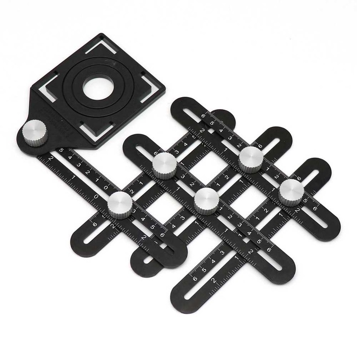 Sistem pliabil, Zola®, trasare gauri placi ceramice , metalic, negru, 6x120mm