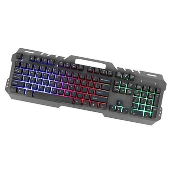 Tastatura gaming, Zola, cu led, iluminare rainbow, 46x16x3-4.5 cm Tastatura gaming, Zola, cu led, iluminare rainbow, 46x16x3-4.5 cm