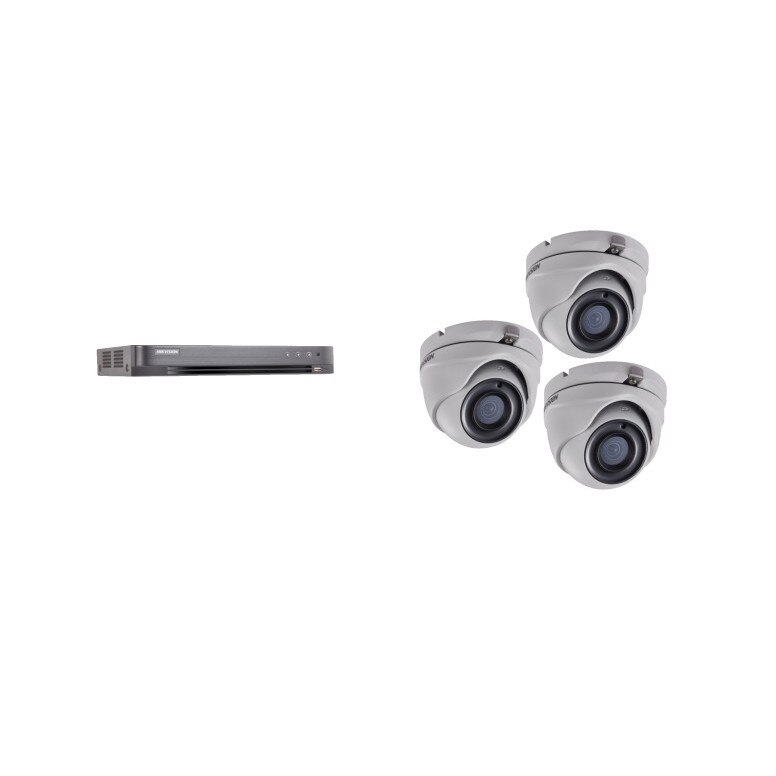 Kit supraveghere video Hikvision 5MP, cu 3 camere 5MP de interior MK373