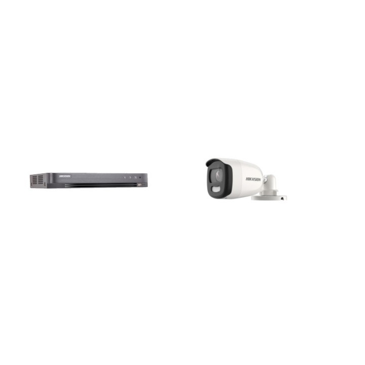 Kit supraveghere video Hikvision 5MP, cu 1 camera 5MP de exterior/interior MK295