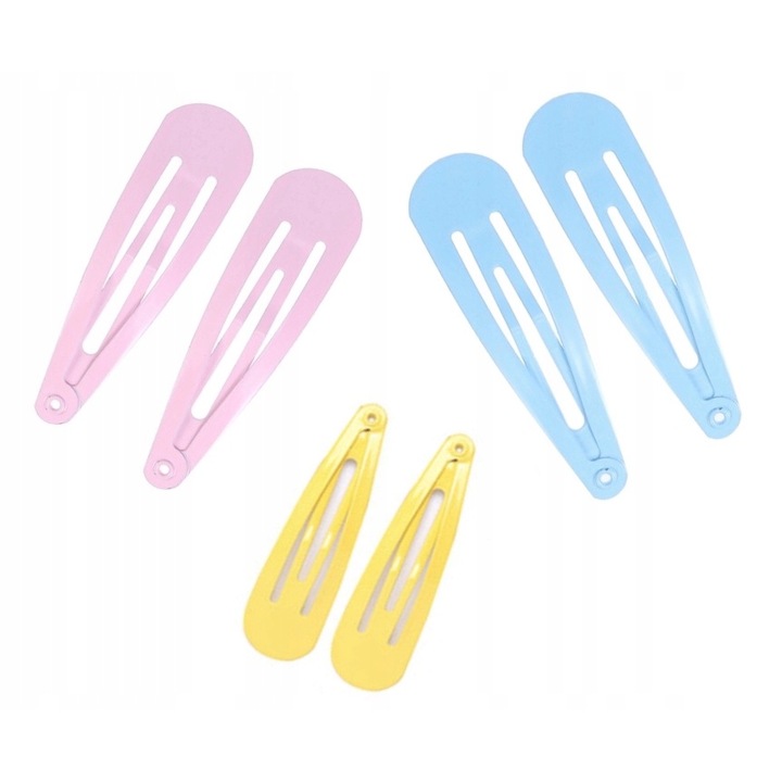 OEM 6 darabos Bocca House Beauty hajcsat készlet, 4,5 cm, többszínű