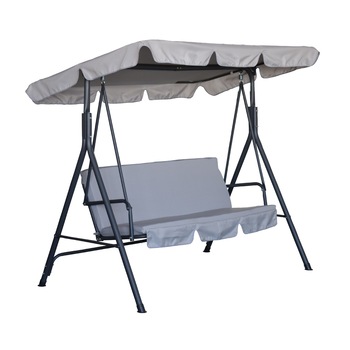 Balansoar / Leagan pentru 3 persoane Terry, 170 x 112 x 153 cm, Gri Balansoar / Leagan pentru 3 persoane Terry, 170 x 112 x 153 cm, Gri