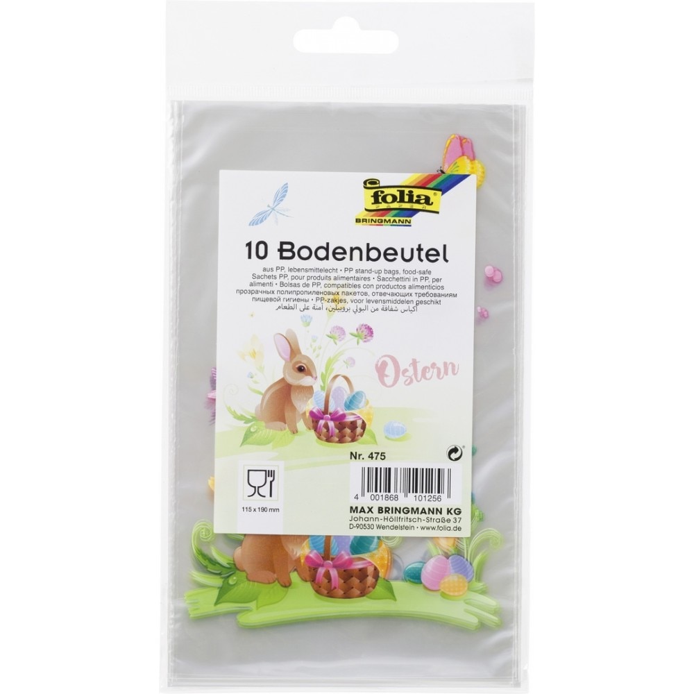 Set 10 pungi transparente, motive pascale, Folia
