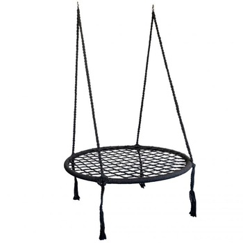 Scaun suspendat, tip cuib, IMK, pentru interior/exterior, structura metalica, forma rotunda, negru, 80 x 100 cm Scaun suspendat, tip cuib, IMK, pentru interior/exterior, structura metalica, forma rotunda, negru, 80 x 100 cm