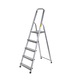 Scara pliabila din aluminiu 5 trepte, 4 trepte + platforma, inaltime 0.97 m