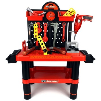 Banc de lucru pentru copii ECOTOYS, 68 x 57 cm, bormasina cu baterii si 50 accesorii incluse Banc de lucru pentru copii ECOTOYS, 68 x 57 cm, bormasina cu baterii si 50 accesorii incluse
