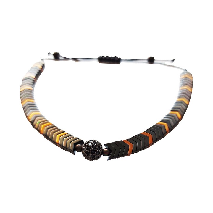 Bratara cu snur ajustabil, Black Charm, A4B113