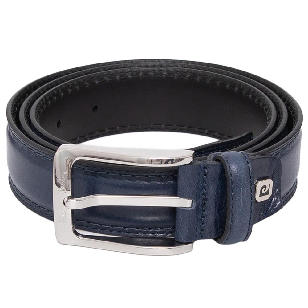 Curea barbati din piele naturala Pierre Cardin GCB333, Bleumarin