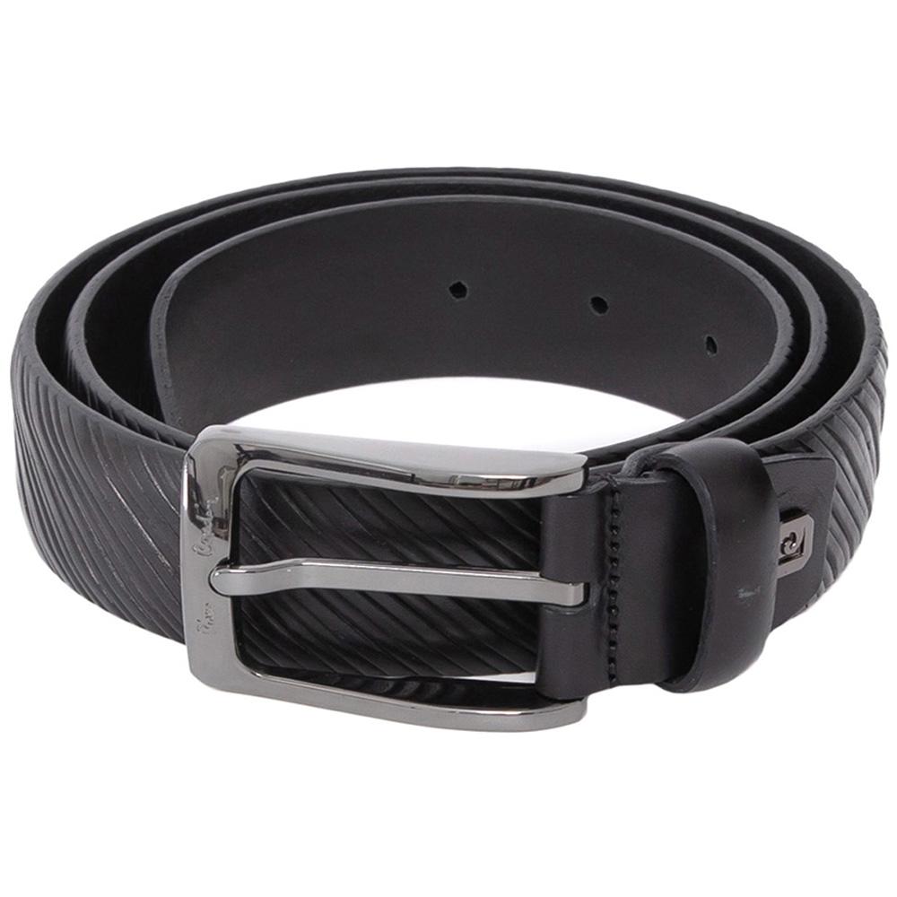 Curea barbati din piele naturala Pierre Cardin GCB303, Negru - 110 cm