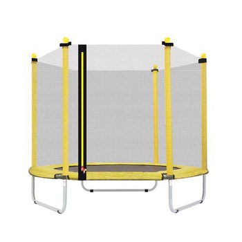 Trambulina pentru Copii cu Plasa de Protectie Bigshot 60, pentru Interior si Exterior, Diametru 150 cm, Inaltime 160 cm, Galbena Trambulina pentru Copii cu Plasa de Protectie Bigshot 60, pentru Interior si Exterior, Diametru 150 cm, Inaltime 160 cm, Galbena