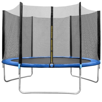 Trambulina pentru Copii cu Plasa de Protectie Bigshot 72, pentru Interior si Exterior, Diametru 183 cm, Inaltime 160 cm, Albastra Trambulina pentru Copii cu Plasa de Protectie Bigshot 72, pentru Interior si Exterior, Diametru 183 cm, Inaltime 160 cm, Albastra