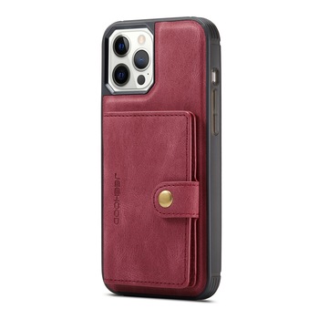 Husa pentru iPhone 12 Pro, iPhone 12, piele cu textura moale, back cover, mini portofel detasabil, CaseMe, Rosu Husa pentru iPhone 12 Pro, iPhone 12, piele cu textura moale, back cover, mini portofel detasabil, CaseMe, Rosu