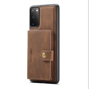 Husa pentru Samsung Galaxy S20, piele cu textura moale, back cover, mini portofel detasabil, CaseMe, Maro Husa pentru Samsung Galaxy S20, piele cu textura moale, back cover, mini portofel detasabil, CaseMe, Maro