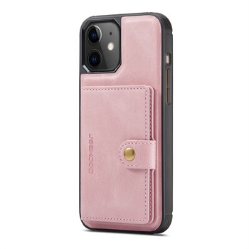 Husa pentru iPhone 12 Mini, piele cu textura moale, back cover, mini portofel detasabil, CaseMe, Roz Husa pentru iPhone 12 Mini, piele cu textura moale, back cover, mini portofel detasabil, CaseMe, Roz