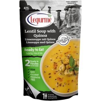 Supa de linte cu quinoa Legurme ready to eat, 250ml