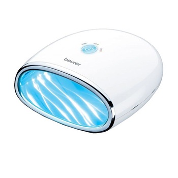 Lampa LED/UV, Beurer, 24 W, 18 LED-uri,Cu temporizator 30/60/120 secunde, Alb Lampa LED/UV, Beurer, 24 W, 18 LED-uri,Cu temporizator 30/60/120 secunde, Alb