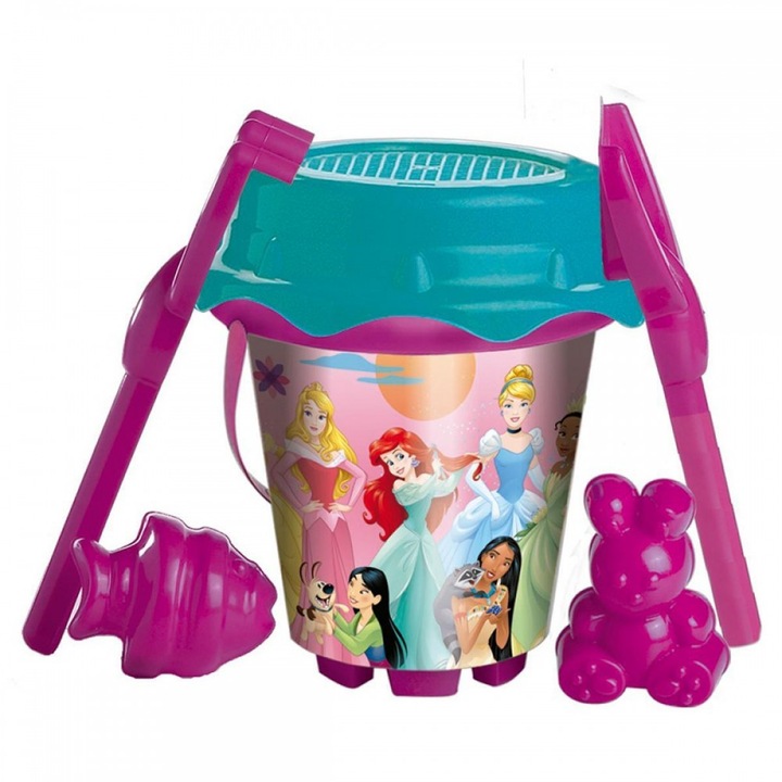 Disney Homokozó szett vödörrel, 6 részes, Hercegnők / Princes 311044