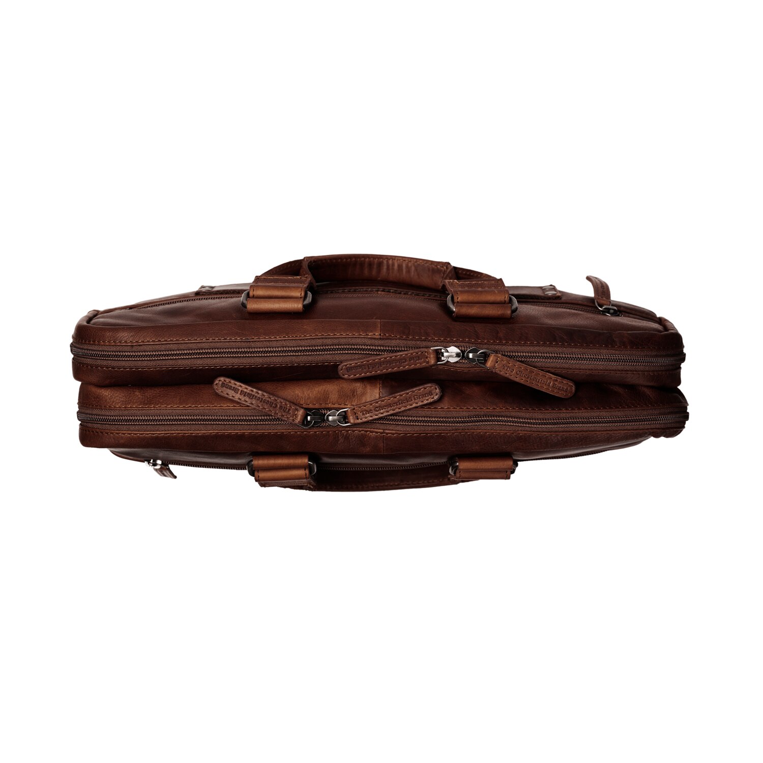 Geanta de laptop din piele naturala maro inchis, The Chesterfield Brand, Seth 15 inch