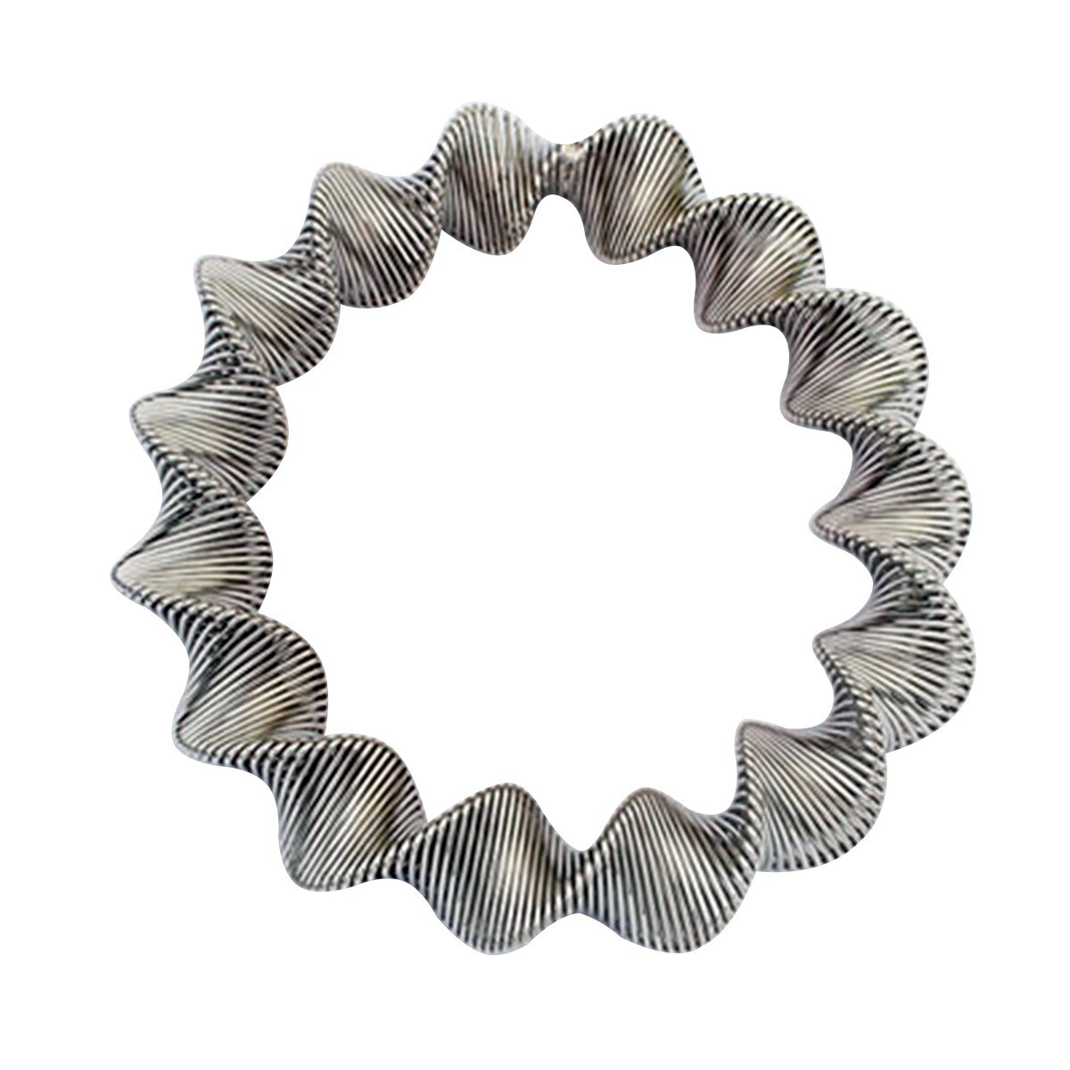 Bratara ZZV argintie model in valuri