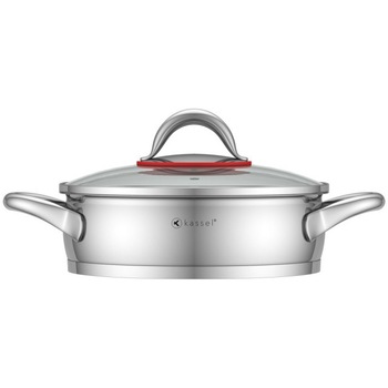 Cratita inox Kassel, diametru 24 cm, capacitate 3.3 litri, capac, inductie, seria Aster Cratita inox Kassel, diametru 24 cm, capacitate 3.3 litri, capac, inductie, seria Aster