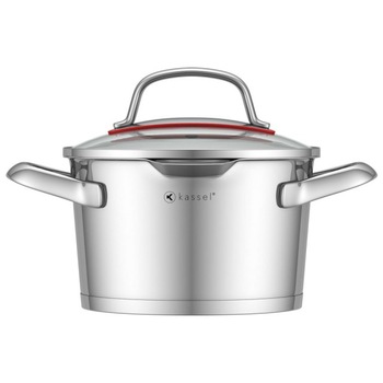 Oala inox Kassel, diametru 18 cm, capacitate 2.4 litri, capac, inductie, seria Vienna Oala inox Kassel, diametru 18 cm, capacitate 2.4 litri, capac, inductie, seria Vienna