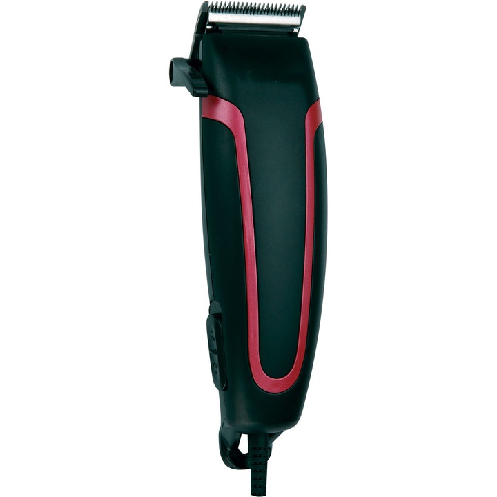 Aparat de tuns, Elite, Lame otel inoxidabil, 10W, Negru/Rosu