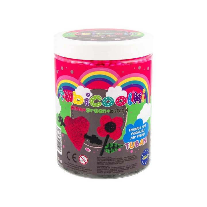 Set Tubicoolki - bilute de polistiren, 1000ml, 60gr, 3 culori - Flori, 7toys