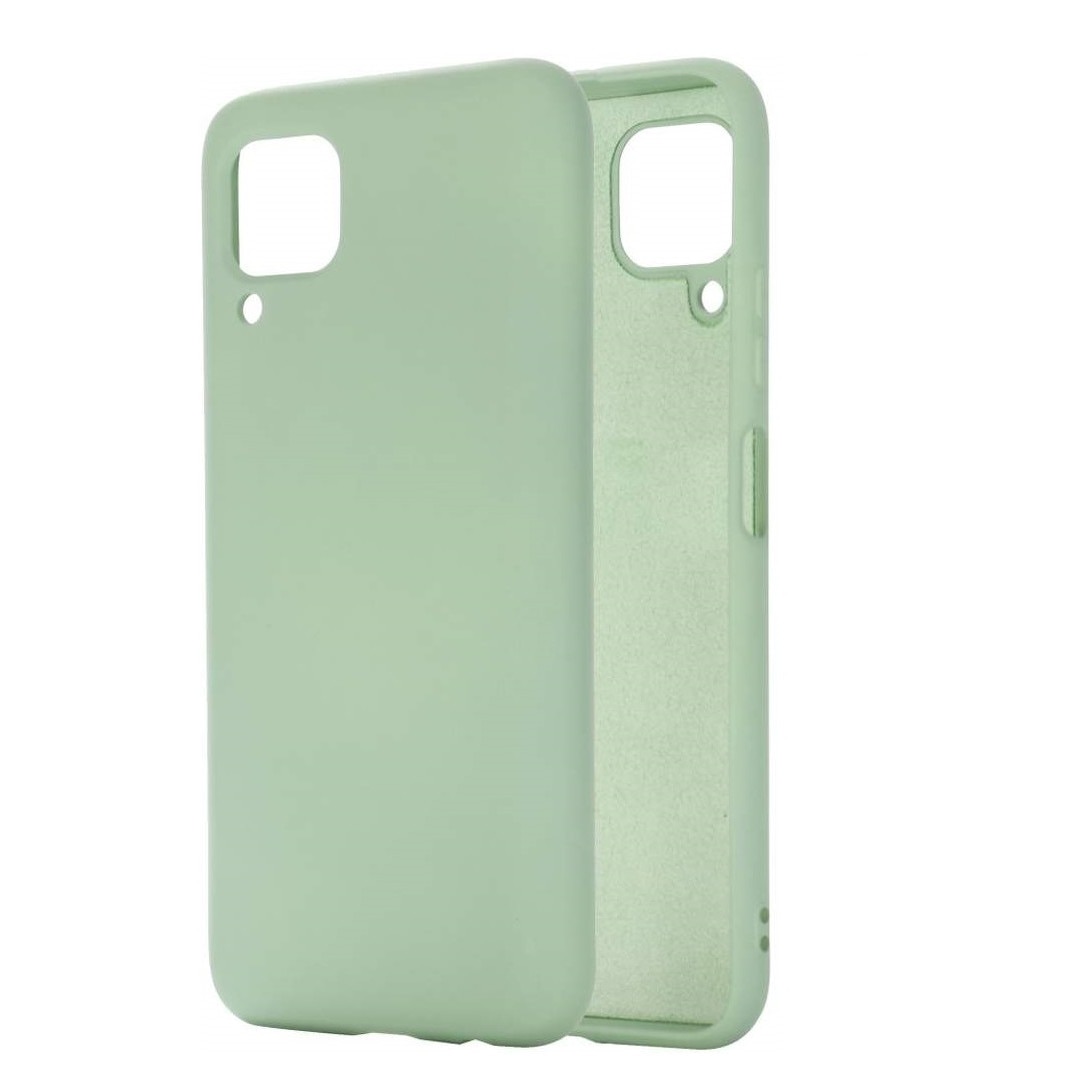 Husa protectie compatibila cu Samsung A12, ultra slim, silicon Verde, cu interior de catifea, protectie camera, PlanetPhone