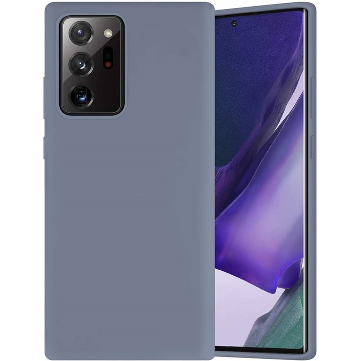 Защитен калъф PlanetPhone, Съвместим със Samsung Galaxy Note 20 Ultra, Ултра тънък, Силикон, Защита на камерата, Сив