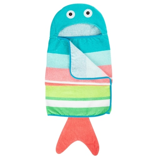 Prosop de baie pentru copii Imaginarium Aquapres Piscis cu forma de peste, din bumbac, multicolor