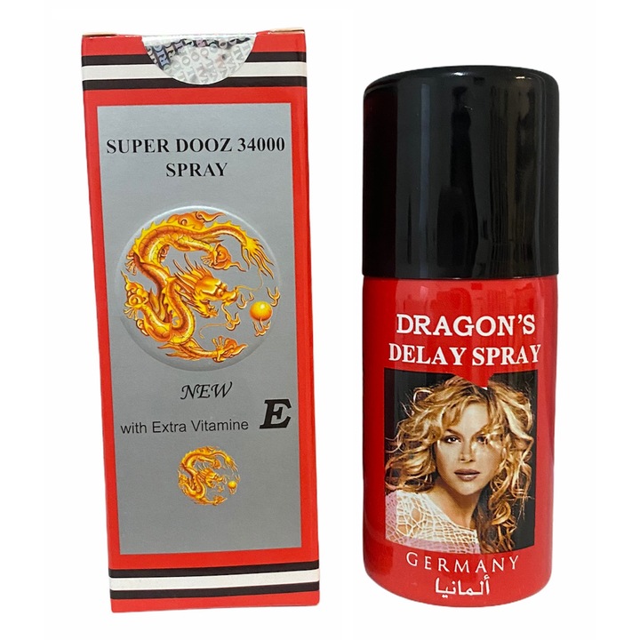 Spray SUPER DOOZ 34000, pentru intarzierea ejacularii, cu vitamina E, fara parfum, fara gust, 45 ml