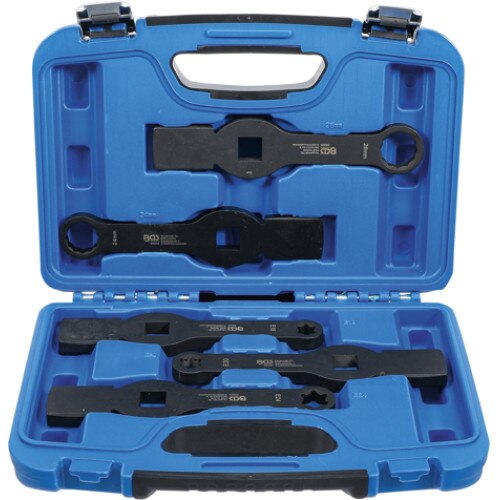 Set chei inelare de impact profil dublu-hexagon si profil E (pentru Torx), 5 piese