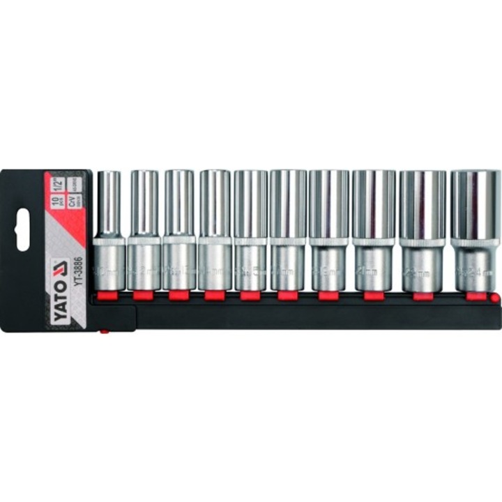 Set 10 chei tubulare Yato 1/2" Cr-V