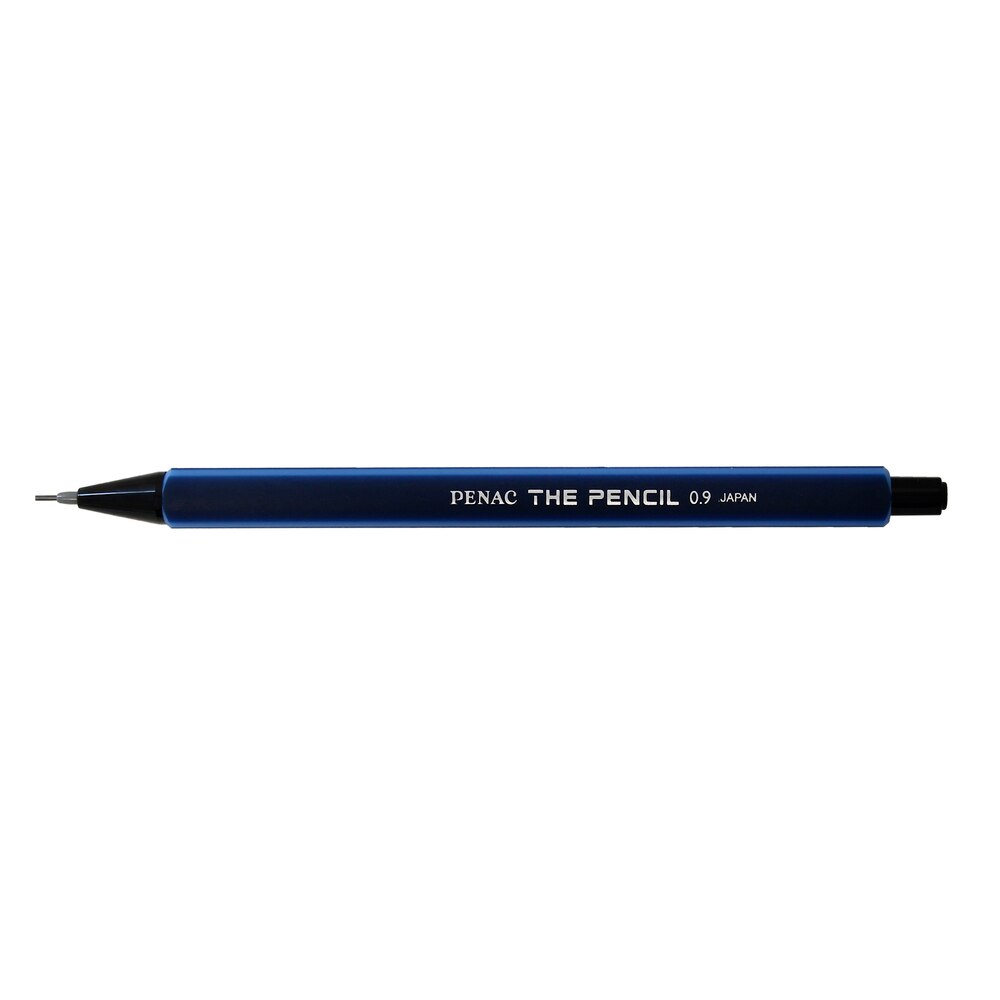 Creion mecanic PENAC The Pencil, rubber grip, 0.9mm, varf plastic, bleumarin