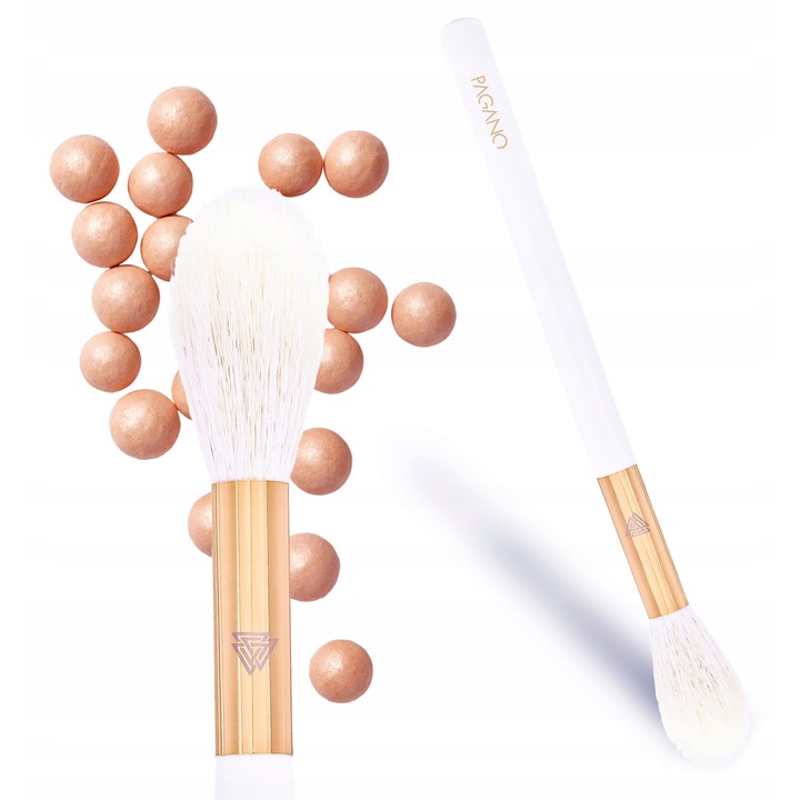 Ecset a kiemelő felviteléhez, Pagano, Natural Bristles, White/Gold