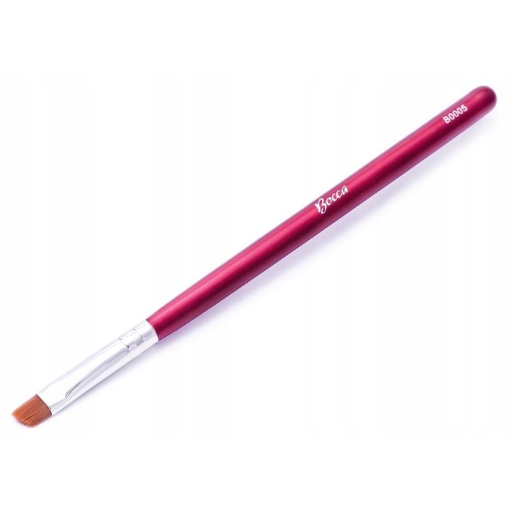 Pensula unghiulara Bocca Beauty, Peri sintetici, Rosu argintiu