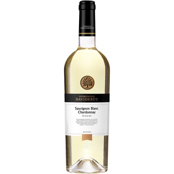 Vin alb Domeniile Davidescu, Sauvignon Blanc & Chardonnay, sec 0.75l Vin alb Domeniile Davidescu, Sauvignon Blanc & Chardonnay, sec 0.75l