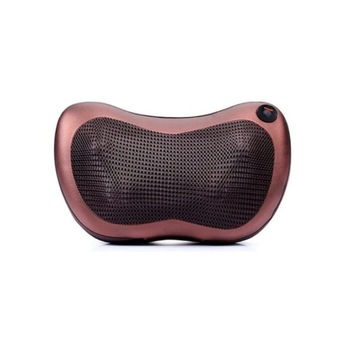 Aparat masaj tip perna relaxare electrica cu masaj cervical sau lombar, pentru gat si spate, functie de incalzire si infrarosu, cu 8 bile rotative, 20 W, 3 capete incalzire/masaj, Maro Aparat masaj tip perna relaxare electrica cu masaj cervical sau lombar, pentru gat si spate, functie de incalzire si infrarosu, cu 8 bile rotative, 20 W, 3 capete incalzire/masaj, Maro