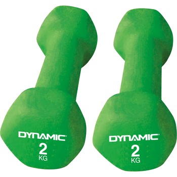 Set gantera fitness, Dynamic, coating neopren, 2 x 2 kg, culoare verde Set gantera fitness, Dynamic, coating neopren, 2 x 2 kg, culoare verde