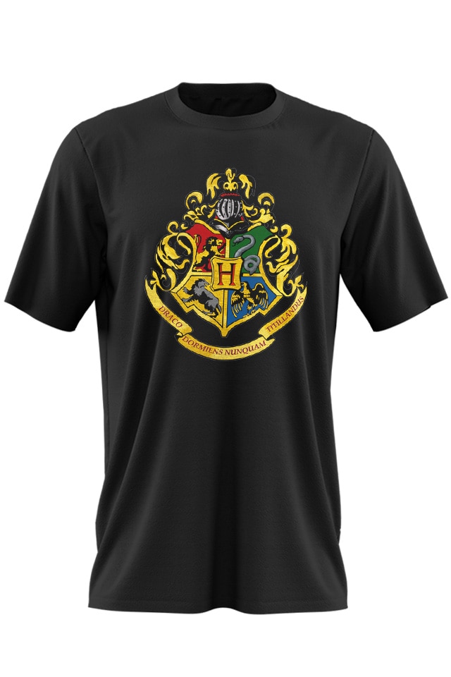 Tricou Negru Adulti Harry Potter Hogwarts