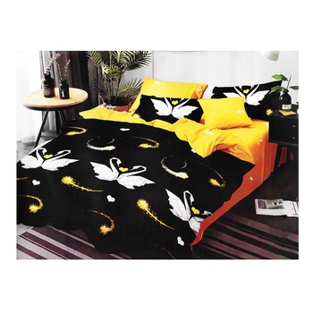 Set lenjerie de pat Origami din finet, Casa New Concept, 6 piese, pentru 2 persoane, multicolor, 250 x 238 cm Set lenjerie de pat Origami din finet, Casa New Concept, 6 piese, pentru 2 persoane, multicolor, 250 x 238 cm