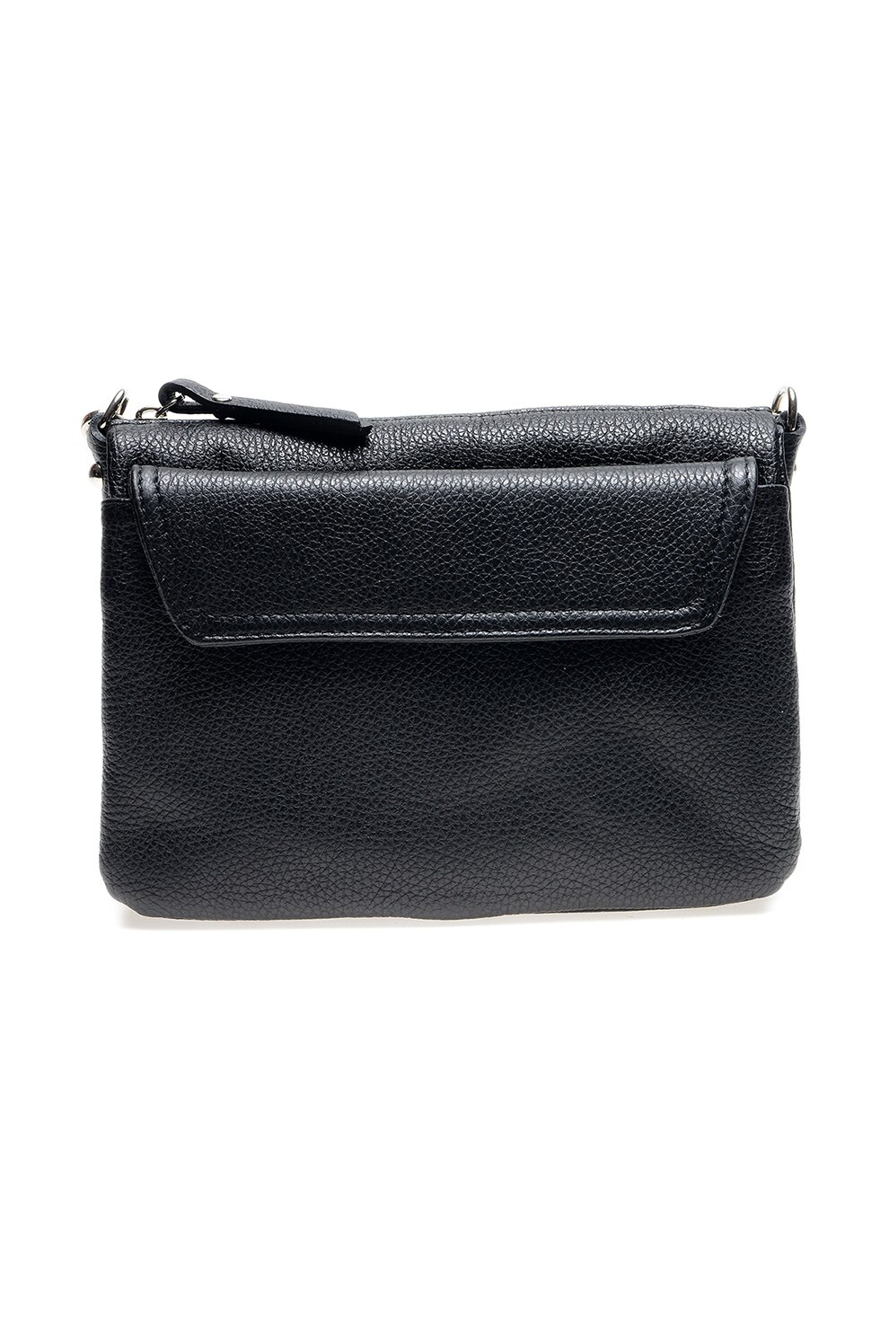 Isabella Rhea, Geanta de piele cu bareta de umar, Negru