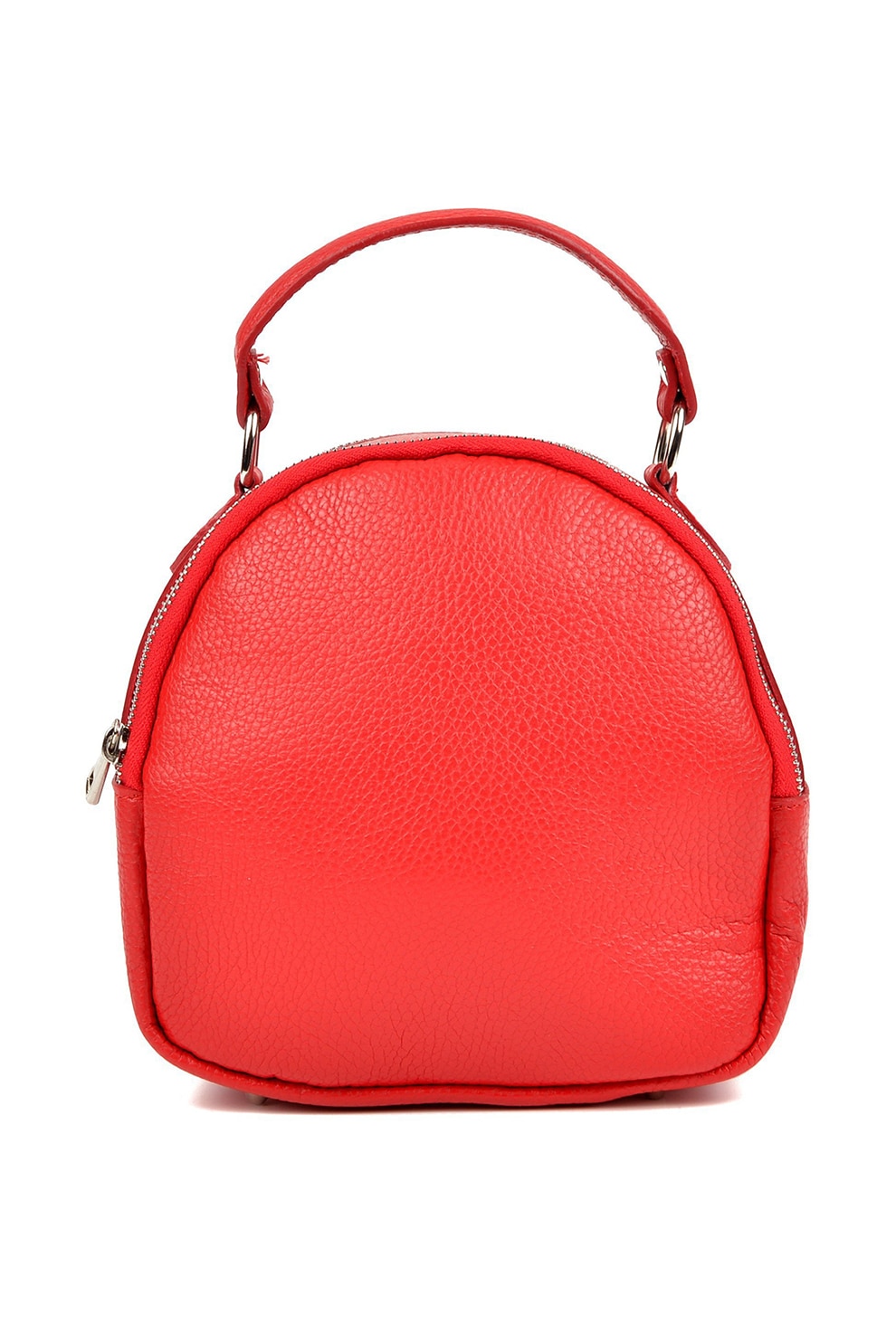 Isabella Rhea, Rucsac de piele cu bareta detasabila, Rosu