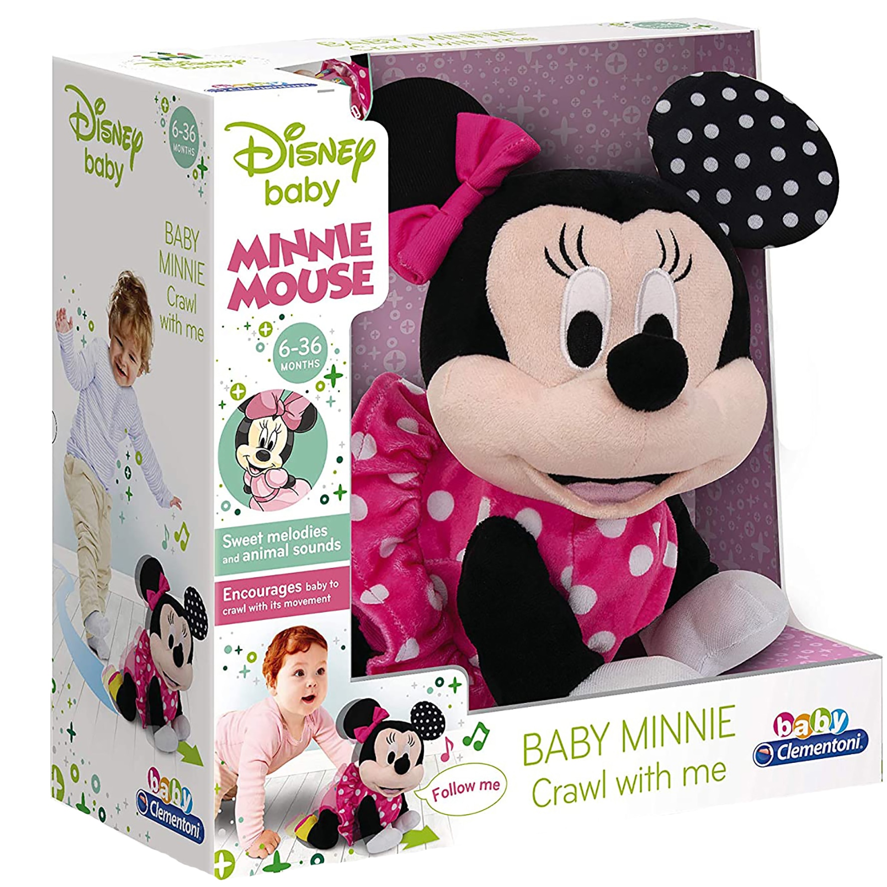 Jucarie de plus interactiva Clementoni - Disney Minnie Mouse, Primii Pasi -